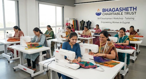 Empowered rural women in a handicraft cooperative workshop